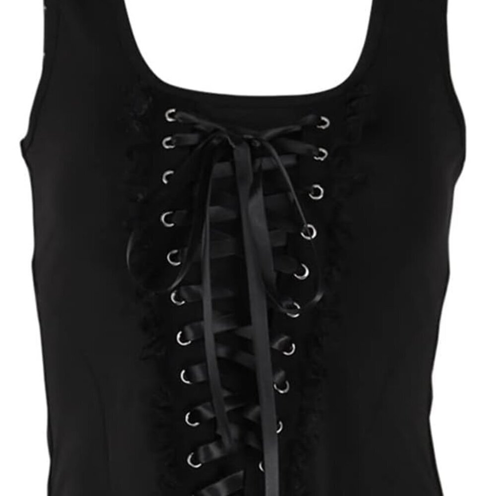 Gothic Crop Tank Tops for Women Y2k Camisole Goth